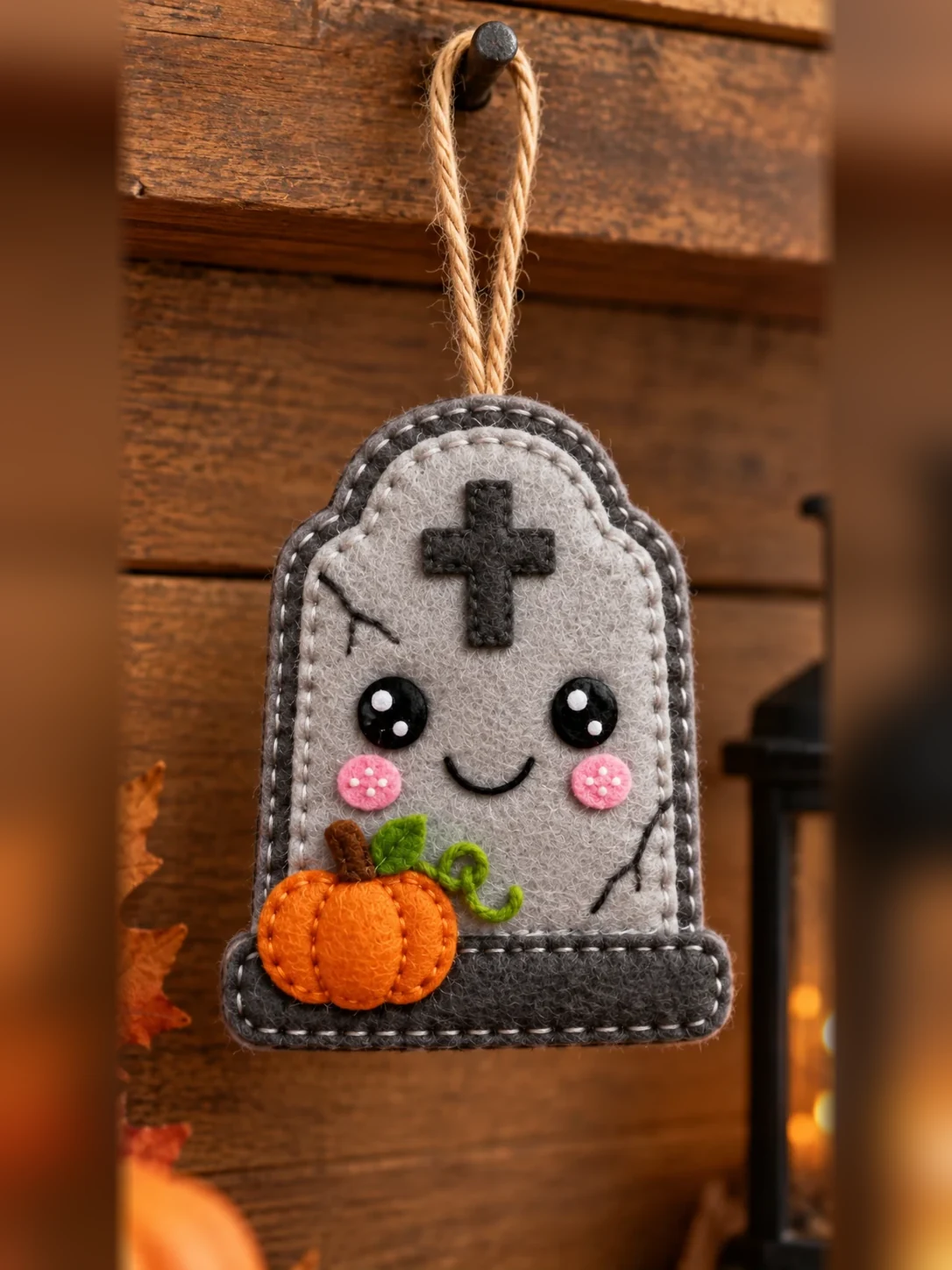 Felt Gravestone and Pumpkin Ornament Free Pattern (Printable PDF) – My ...